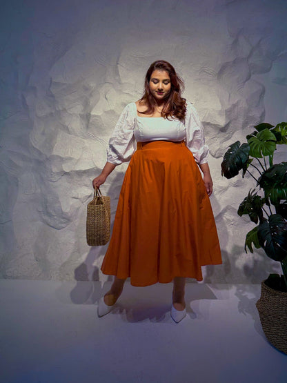 Lantana Flared Cotton Skirt