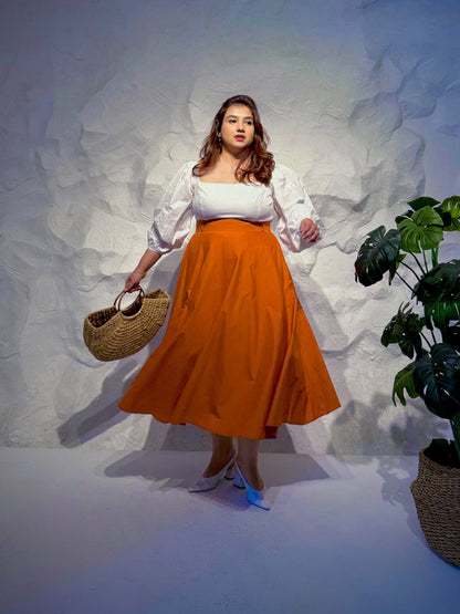 Lantana Flared Cotton Skirt