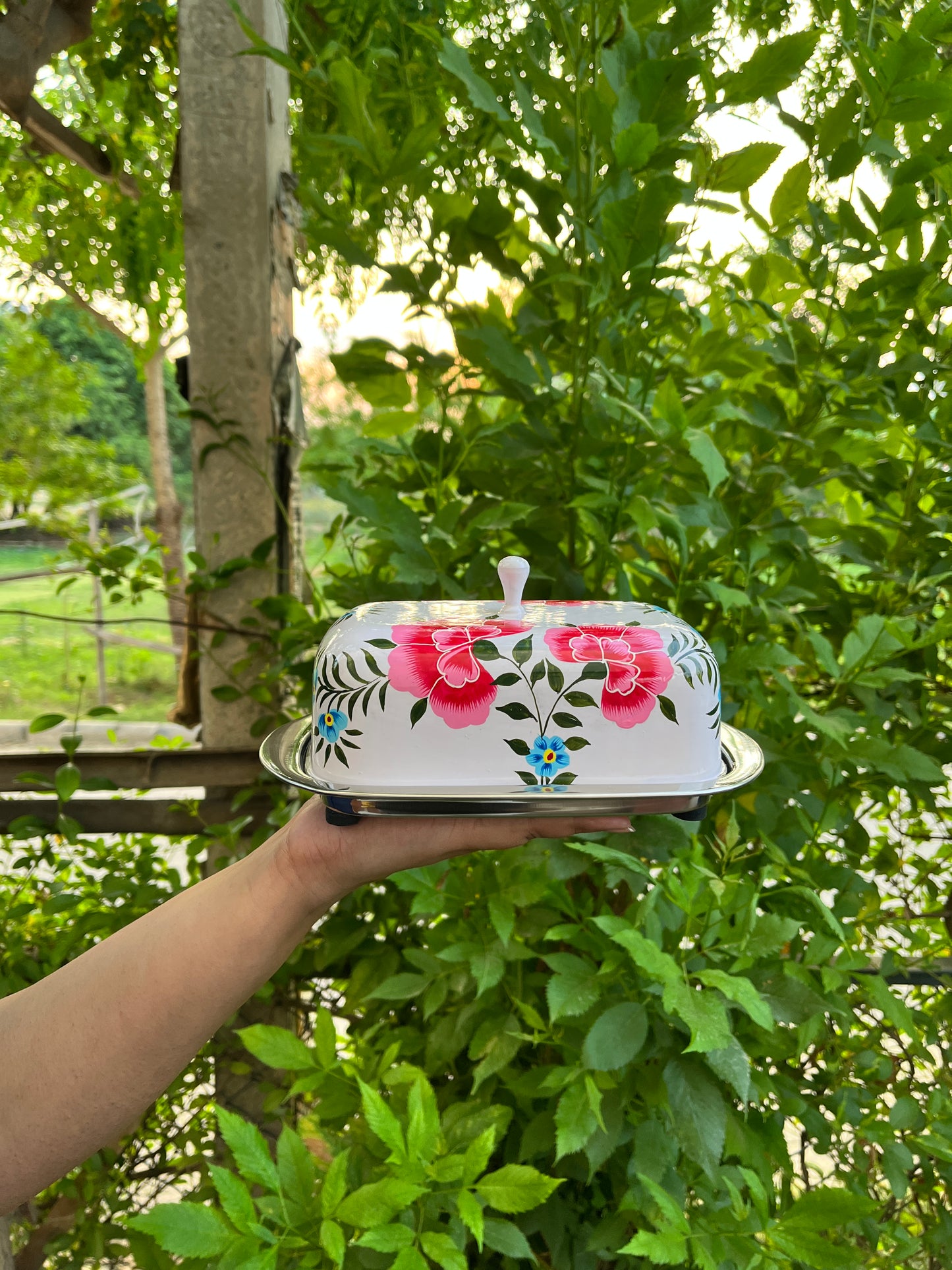 Hand-painted Butter Dish