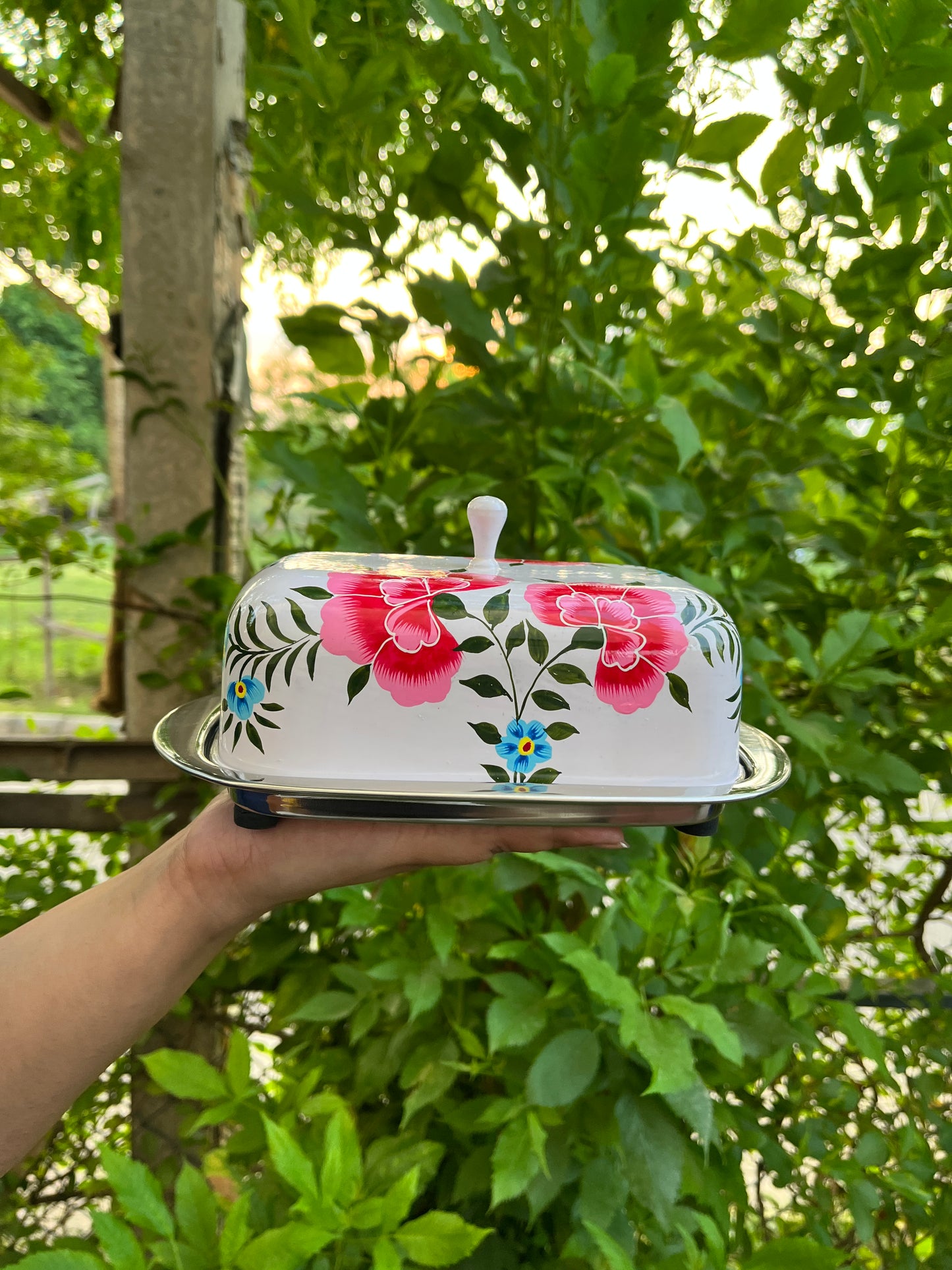 Hand-painted Butter Dish