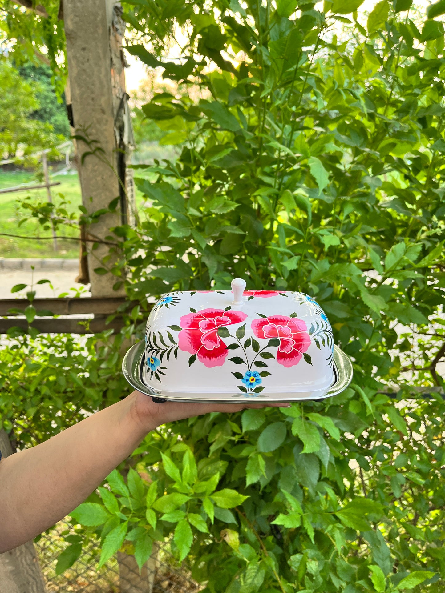 Hand-painted Butter Dish