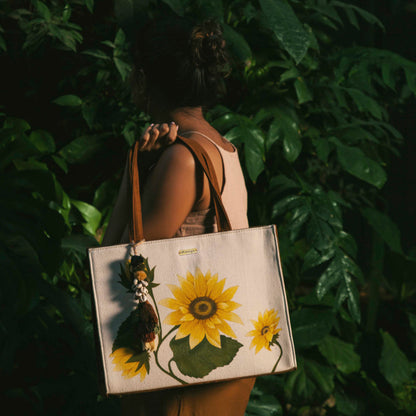 Personalised Hand-painted Sunflower Tote Bag