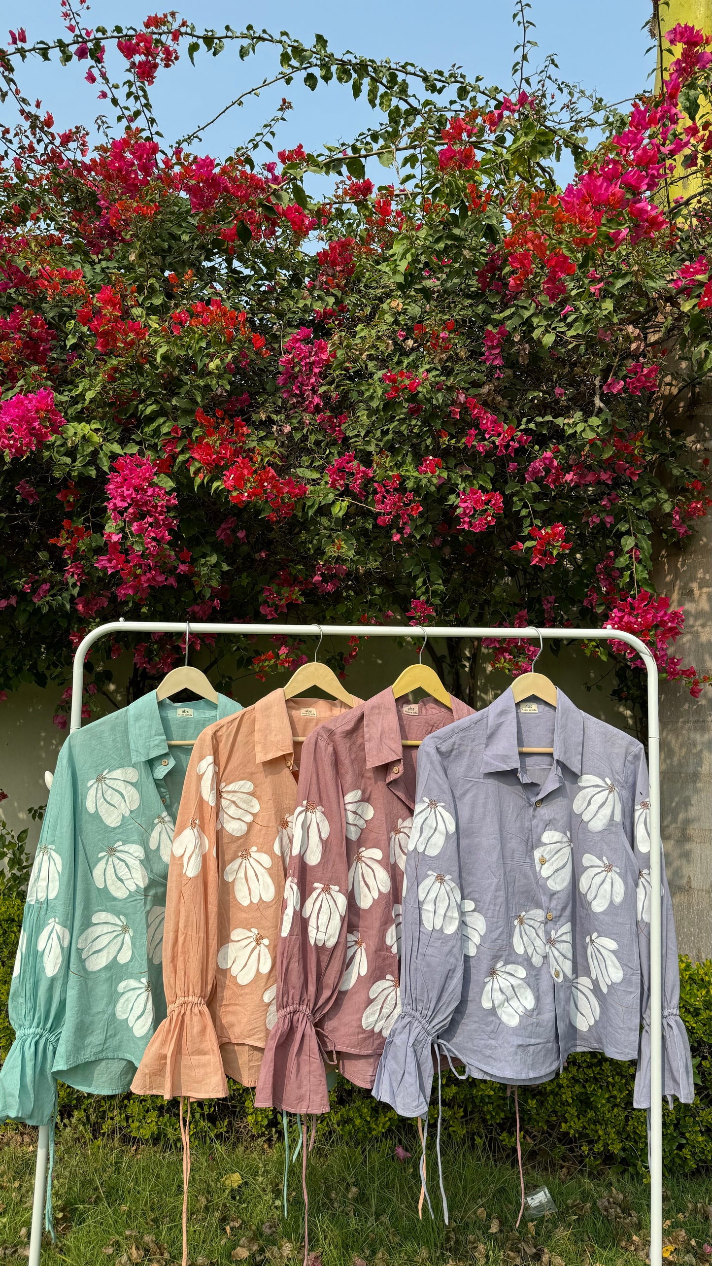 Blossom Hand-Painted Cotton Shirts