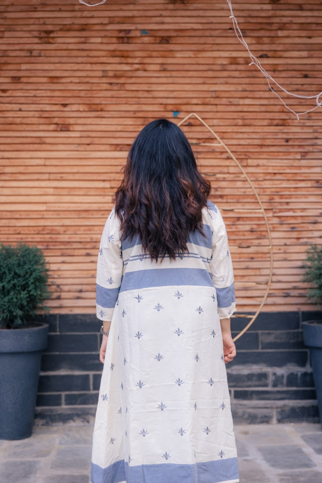 Saiya Handloom Embroidered A-line Kurta