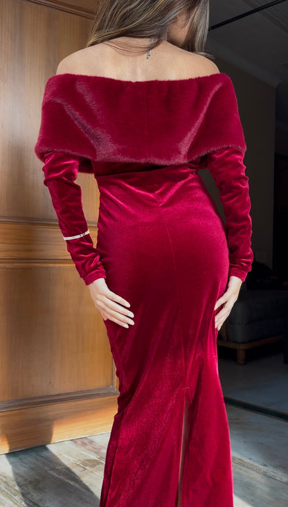 Cathy Candlelight Off-Shoulder Dress