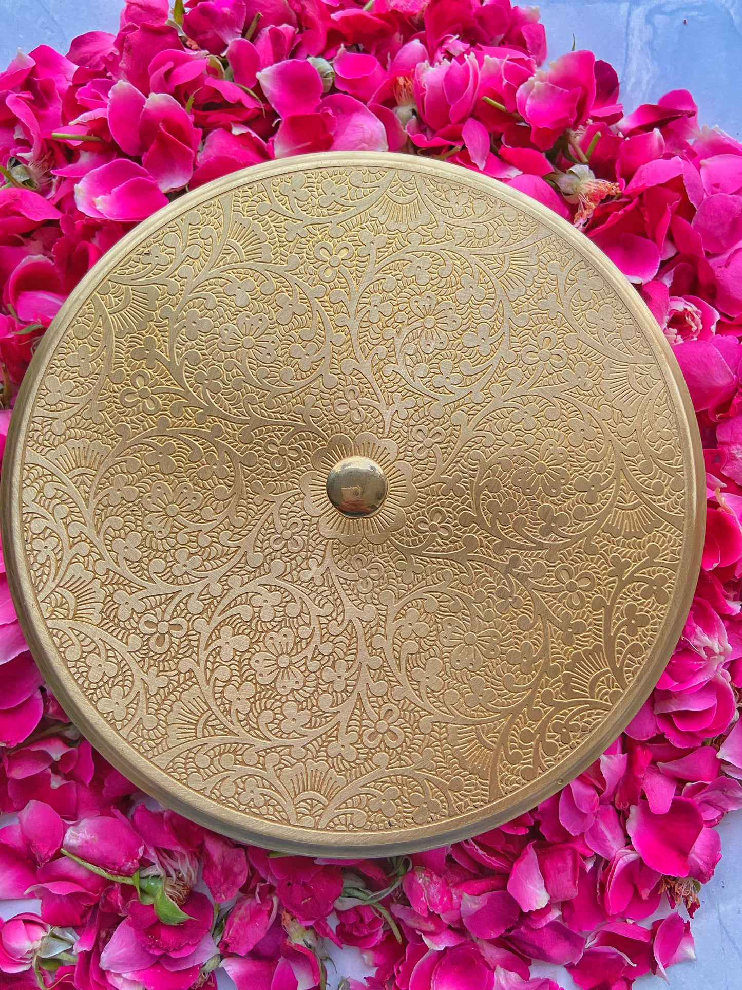 Mandala Brass Spice Box