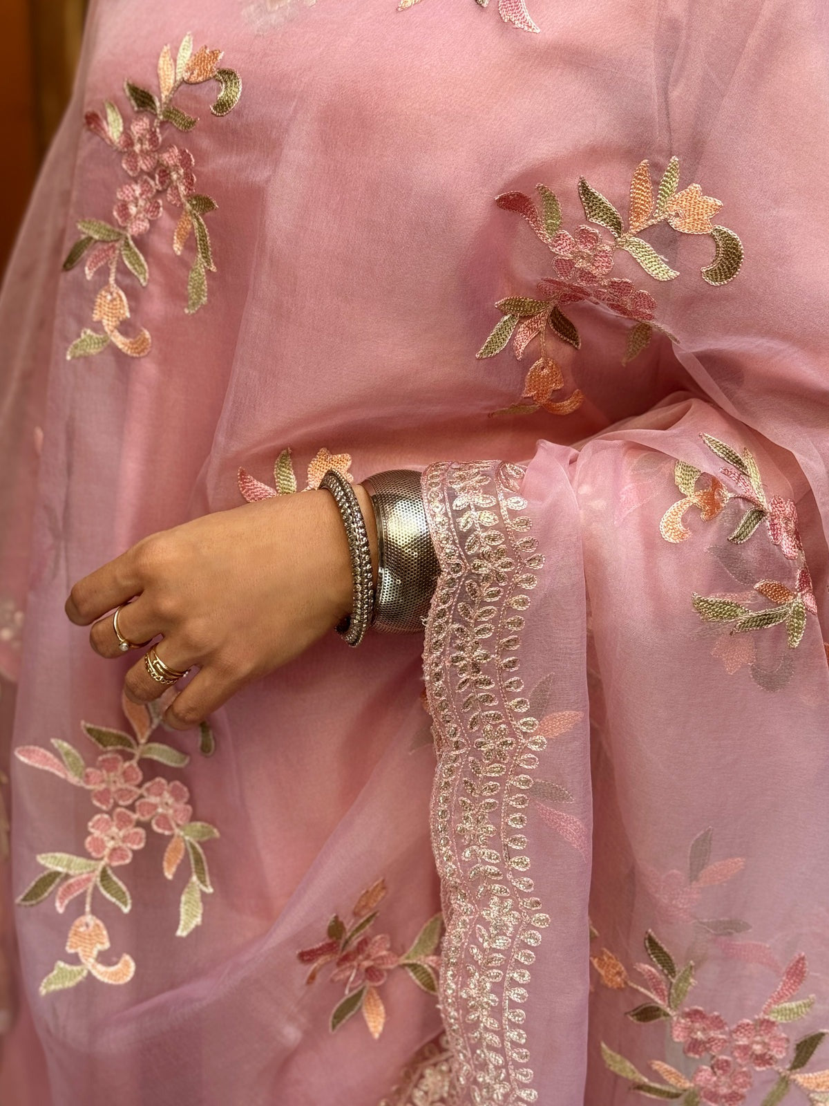 Blush Pink Embroidered Kurta Set