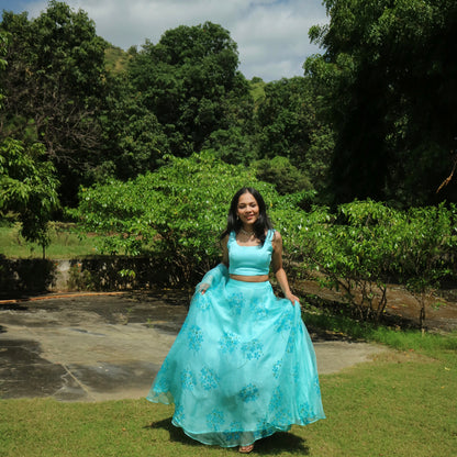 Hydrangea Lehenga