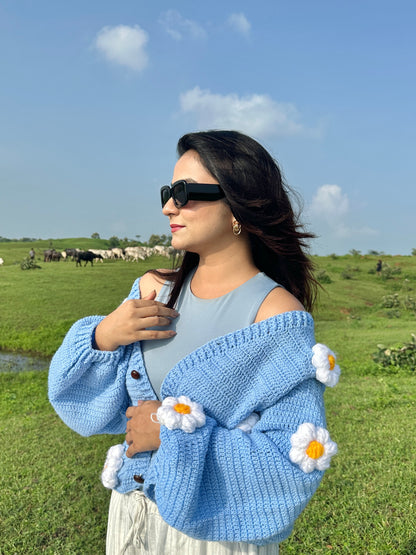 Handmade Chunky Daisy Cardigan