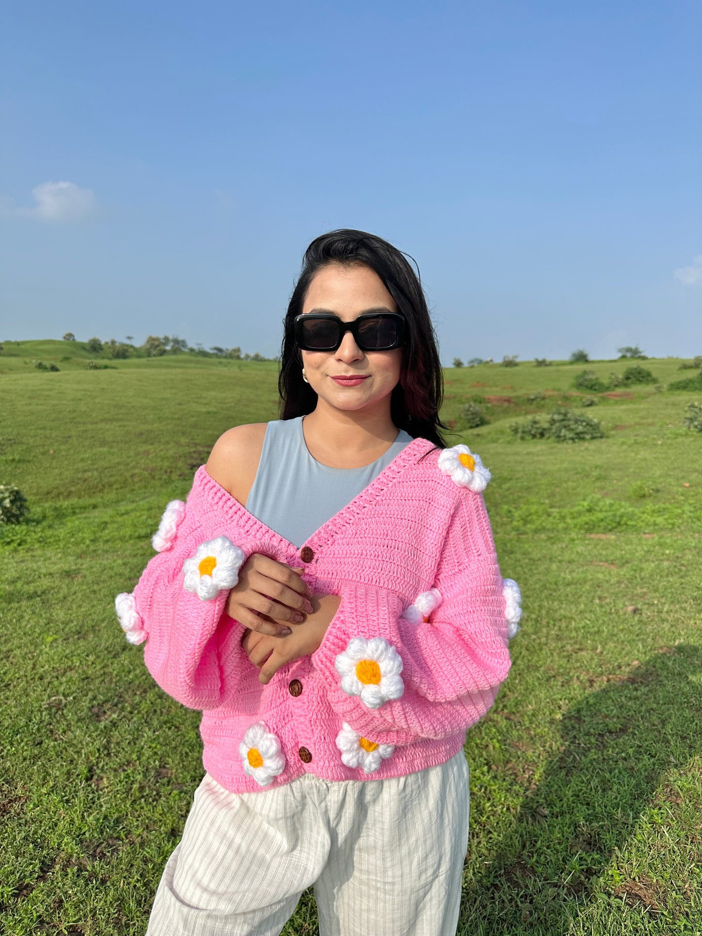 Handmade Chunky Daisy Cardigan