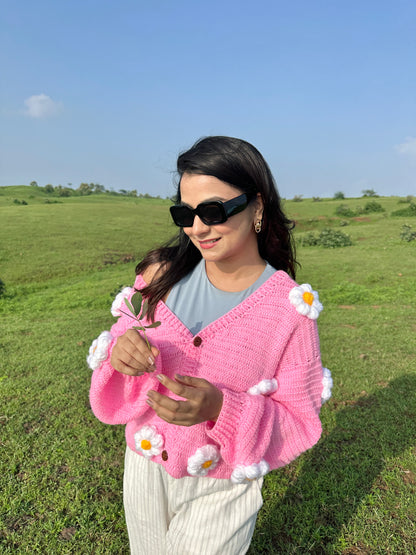 Handmade Chunky Daisy Cardigan