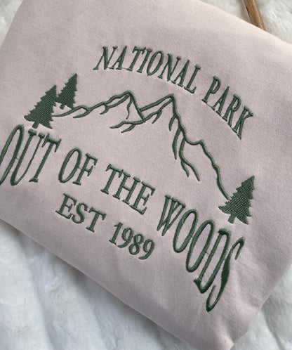 National Park Embroidered Beige Sweatshirt