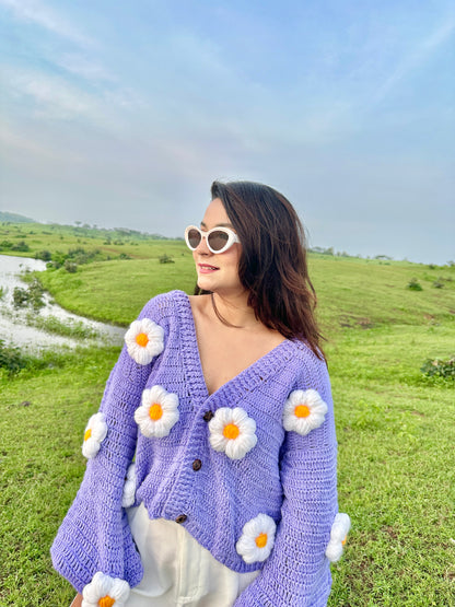 Handmade Chunky Daisy Cardigan