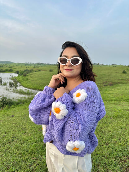 Handmade Chunky Daisy Cardigan