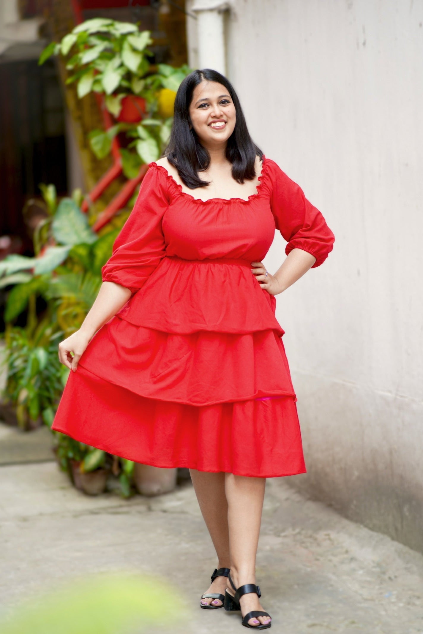 Red Riding Hood Cotton Dress