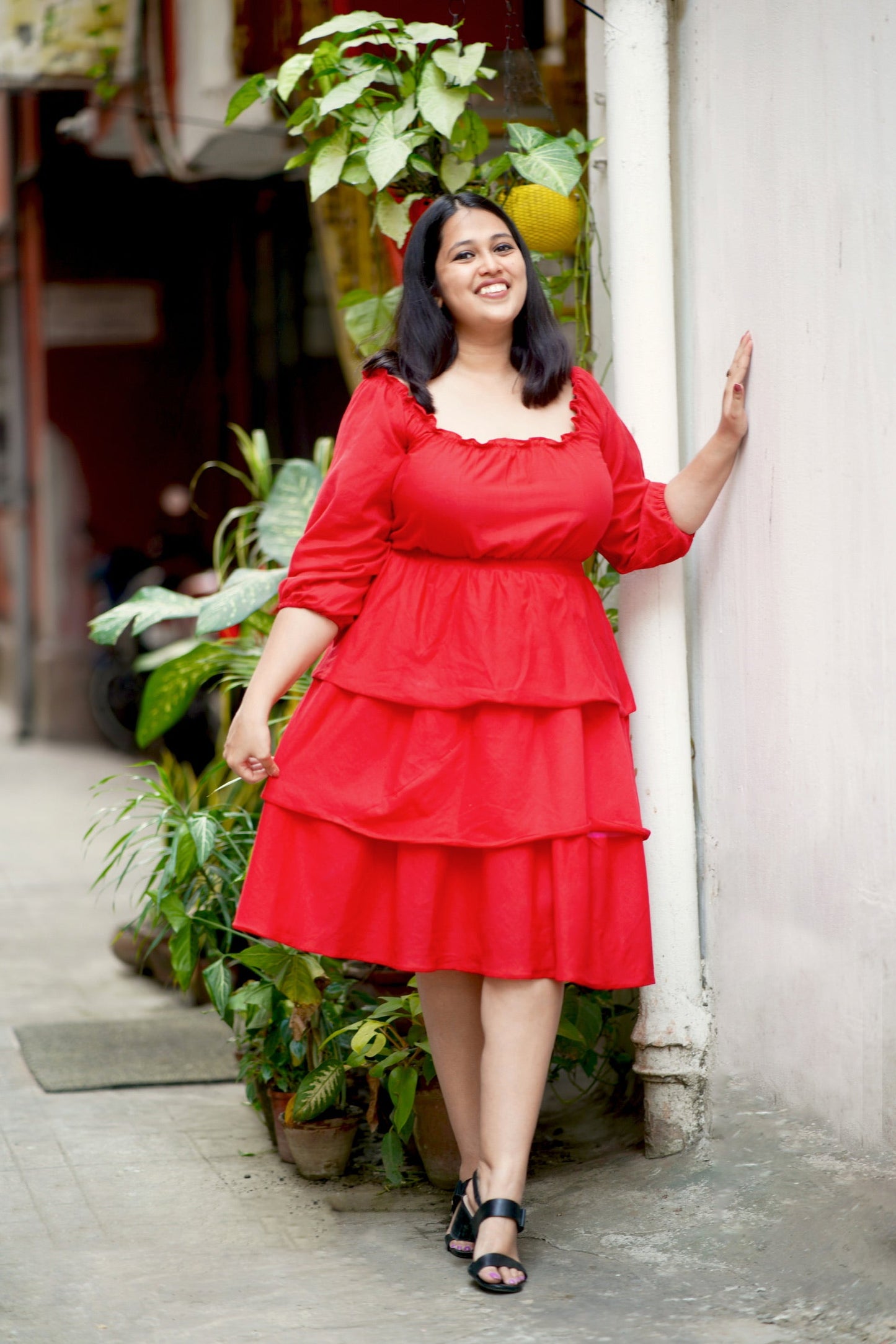 Red Riding Hood Cotton Dress