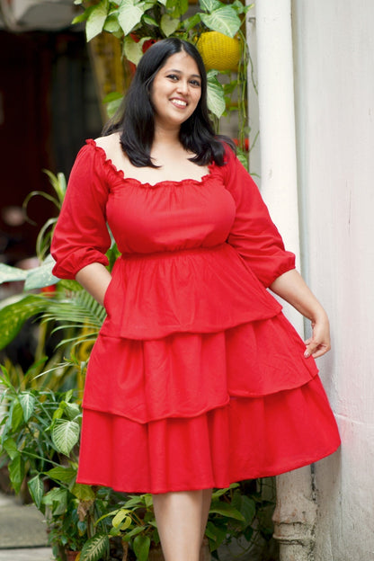 Red Riding Hood Cotton Dress