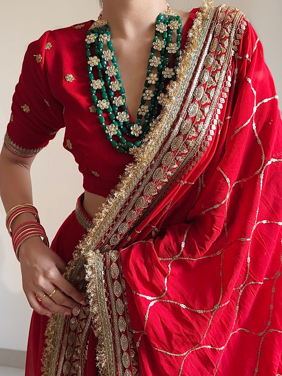 Devi Red Lehenga Set