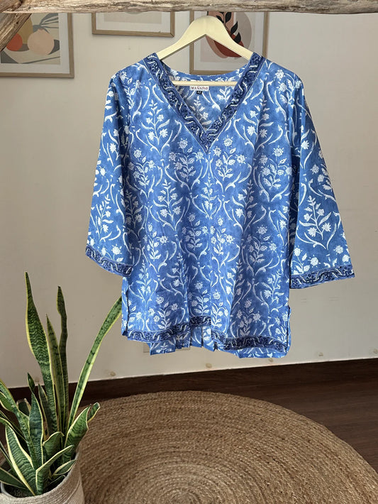 Maya Blue Short Kurti