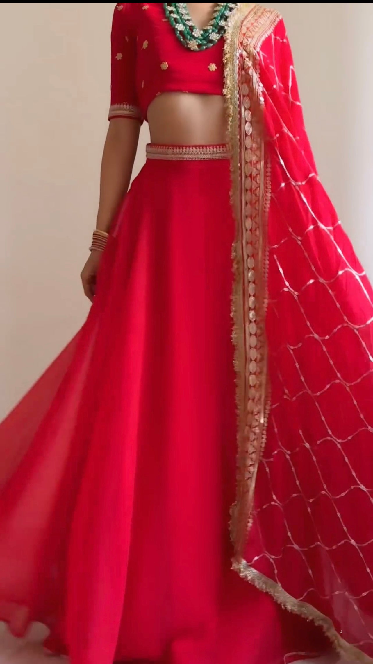 Devi Red Lehenga Set