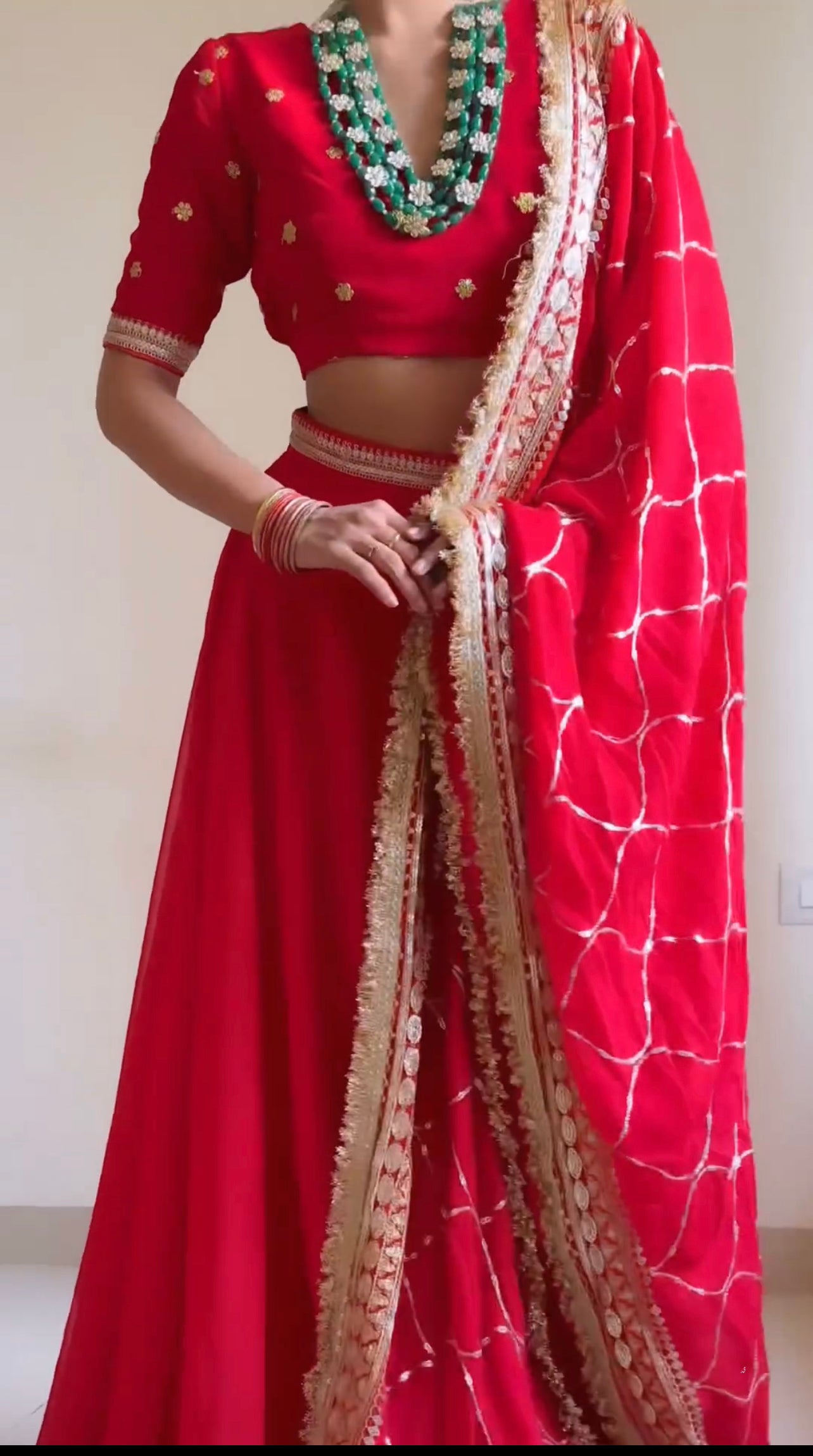 Devi Red Lehenga Set