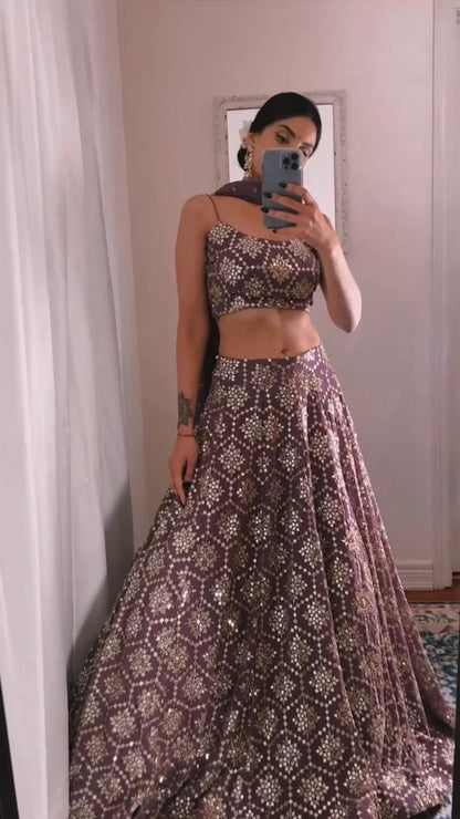 All Sequin Work Lehenga