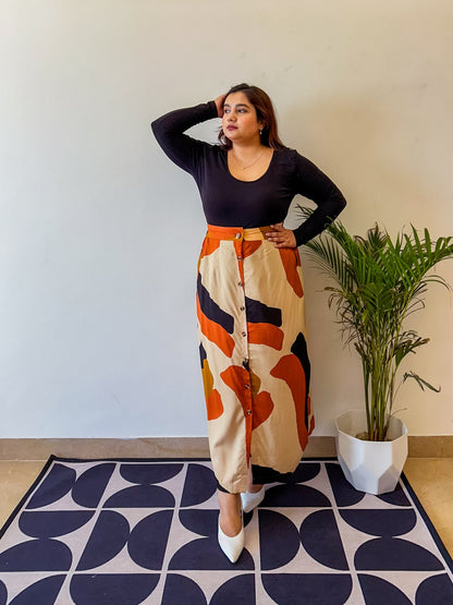 Terracotta Maxi Skirt