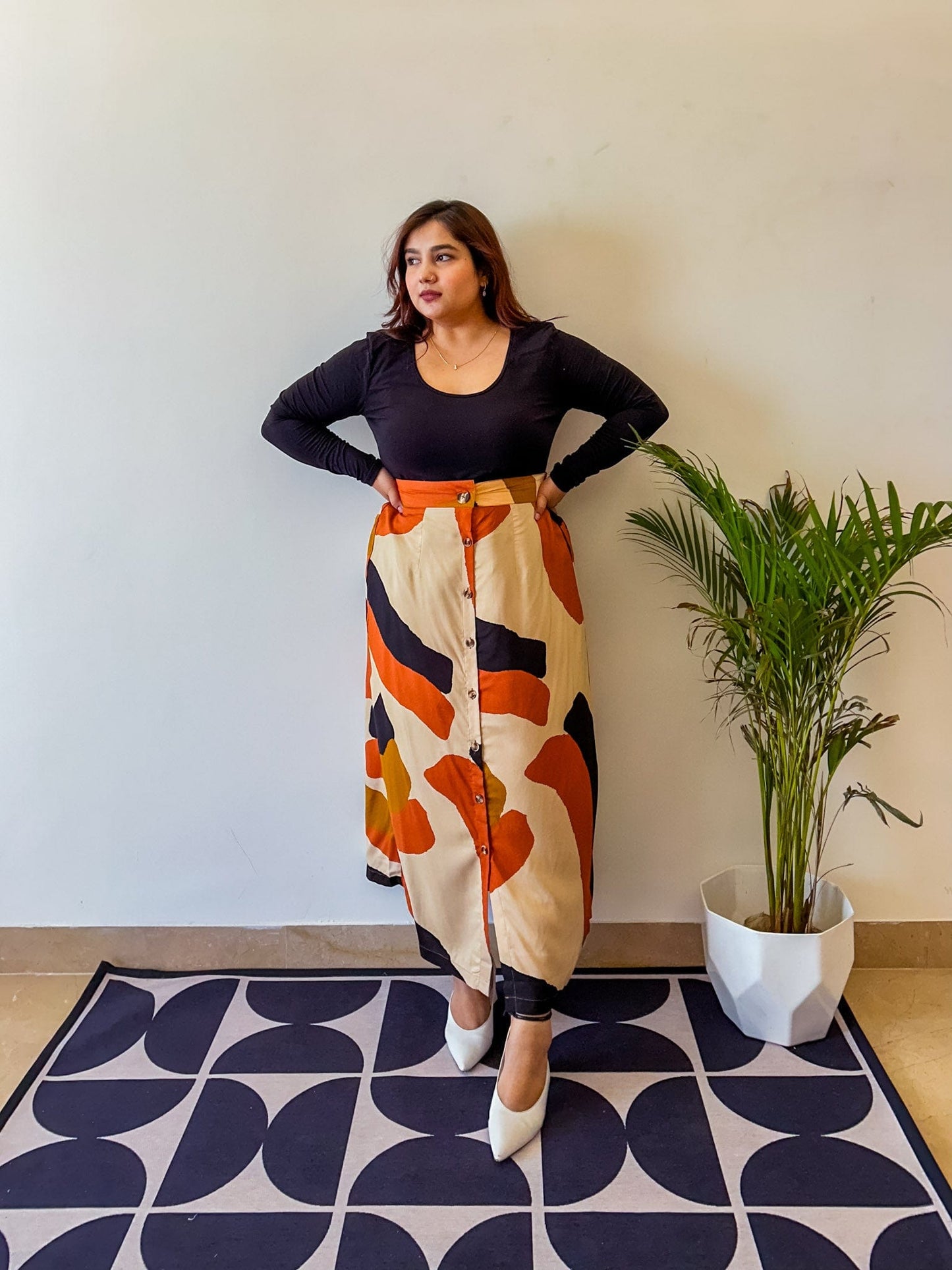 Terracotta Maxi Skirt