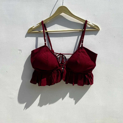 Maroon Crush Cotton Bralette