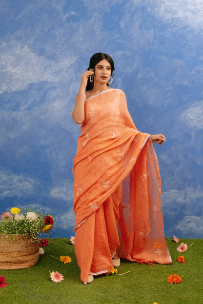 Manjri Linen Sari