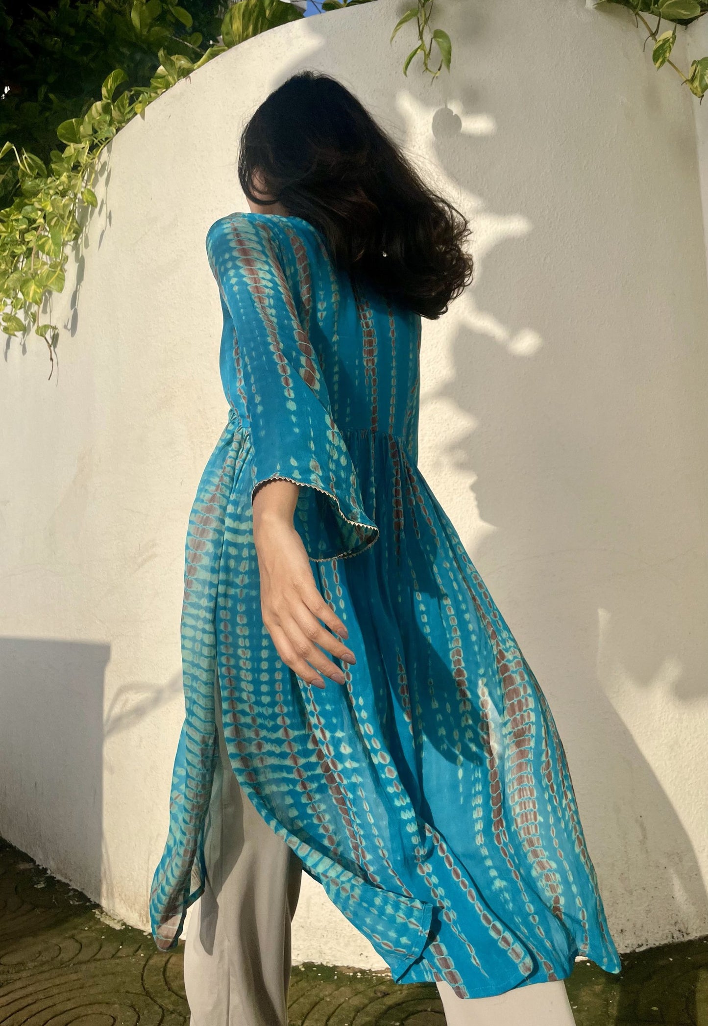 Mohra Shibori Georgette Kurta