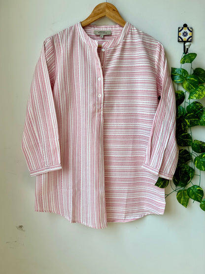 Mom's Kurta Shirt in Handwoven Cotton