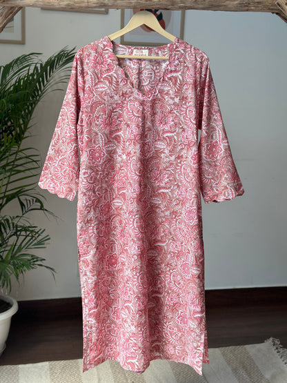 Montone Pink Long Kurta