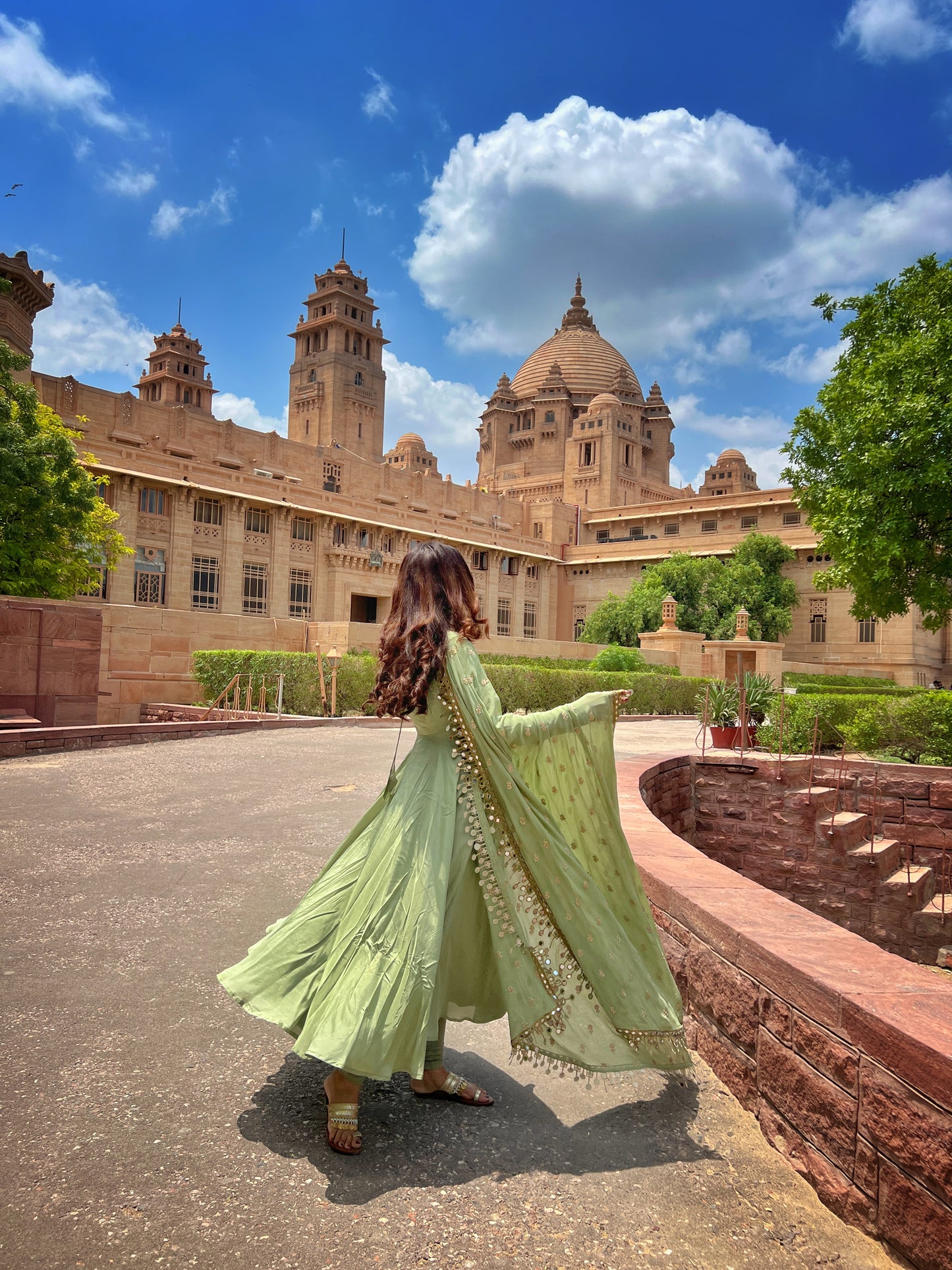 Rubab Pista Green Suit