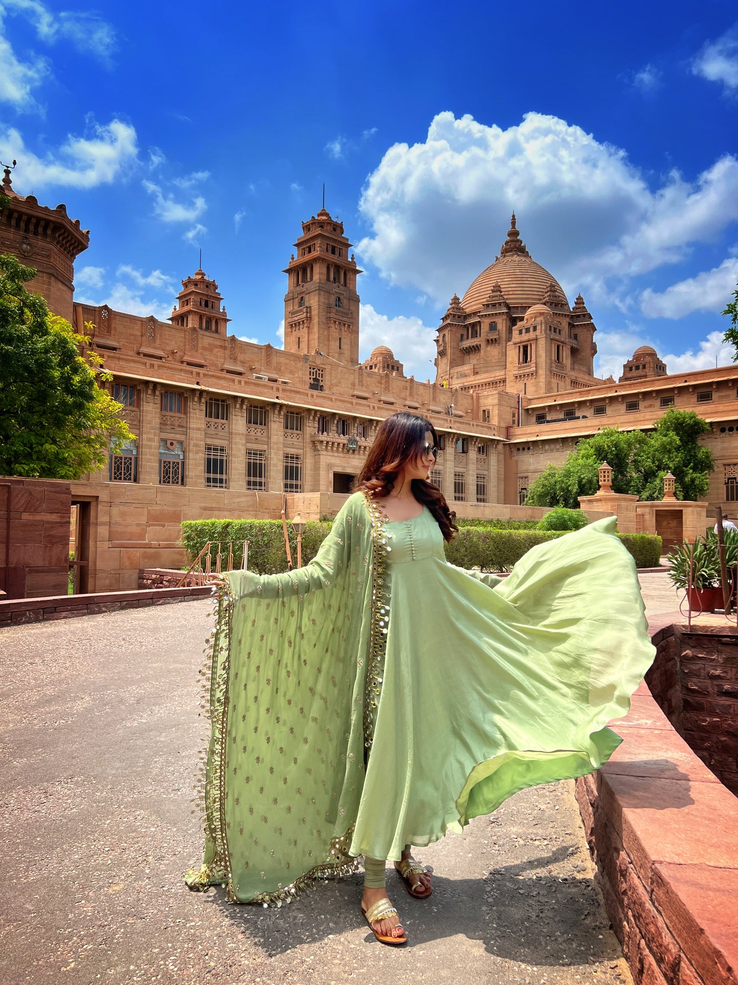 Rubab Pista Green Suit