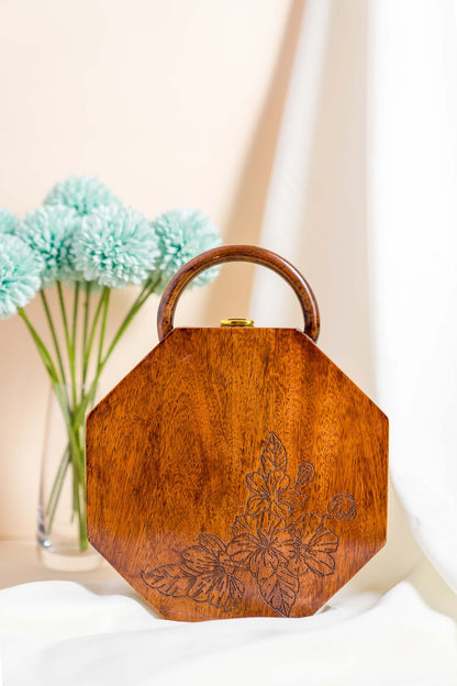 Sitara Sheesham Solid Wood Hexagon Bag