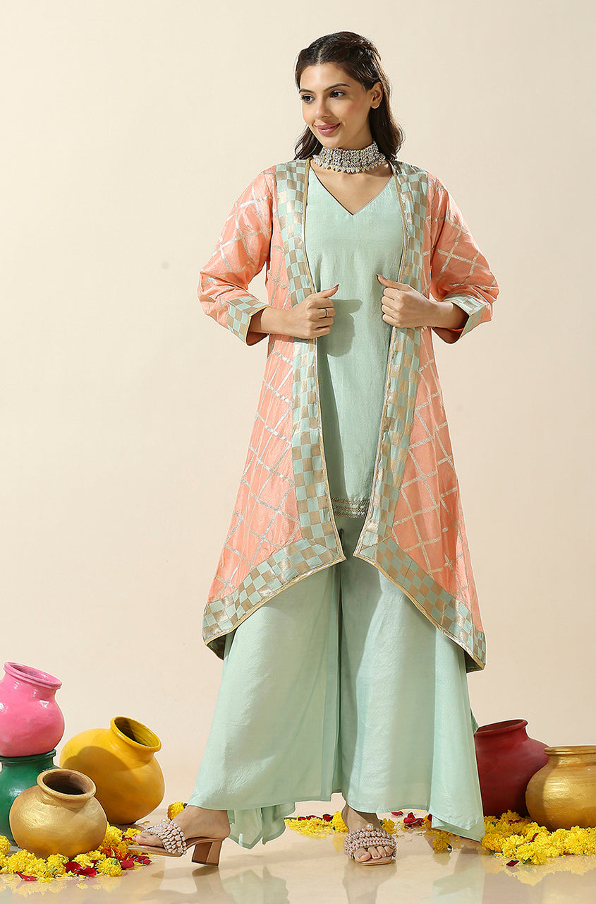 Noorani Kurta and Palazzo Set with Jacket