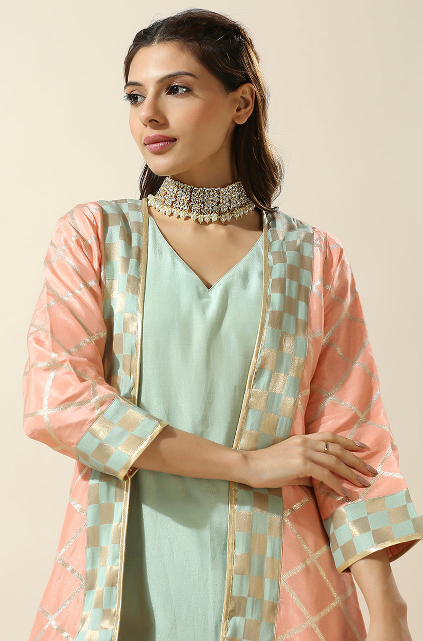 Noorani Kurta and Palazzo Set with Jacket