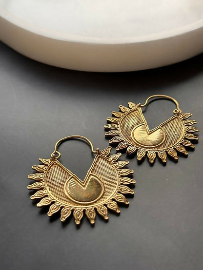 Penumbra Brass Earrings