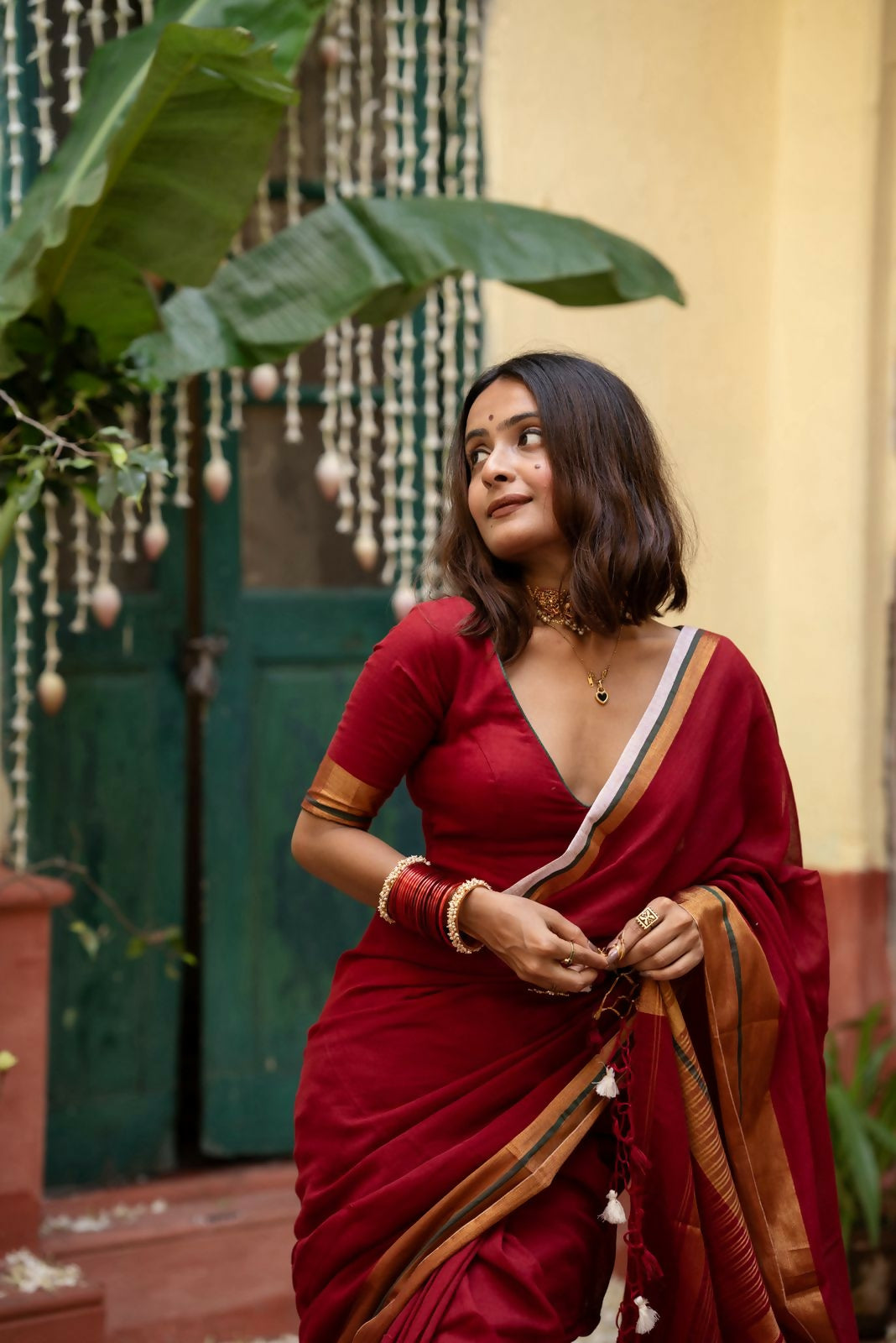 Maroon Mohini Saree
