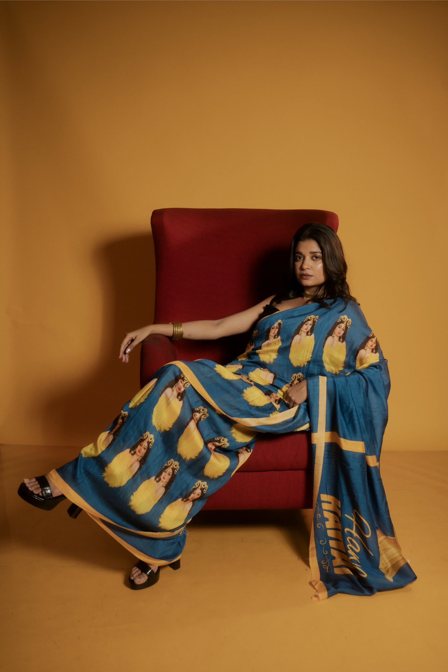 Hawa Hawai Blue Silk Saree