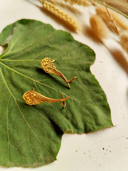 Angel Wings Earrings with Cuff