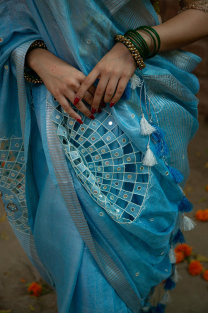 Sky Blue Inayat Saree