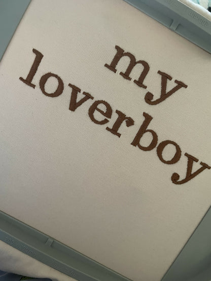 My Loverboy Embroidered Beige Sweatshirt