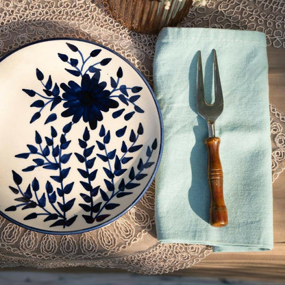 Blue Pottery Quarter Plate Set