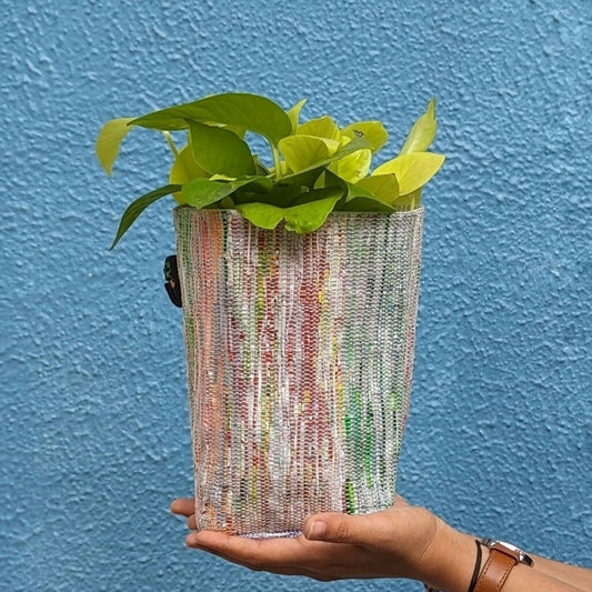 Upcycled Handwoven: Grow Pot Cover Medium