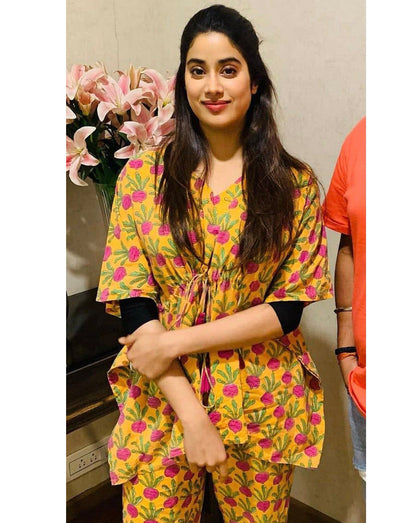 Beet-the-Root Narangi Chill Jams Cotton Co-ord Set