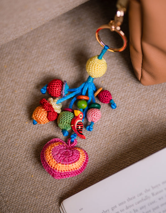 Boho Bag - Handcrafted Heart Charm