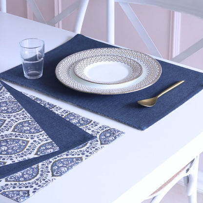 Morning Dew Wipeable & Reversible Cotton Placemats