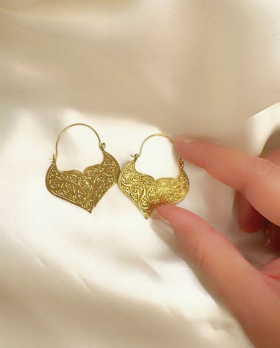 Husna Brass Earrings